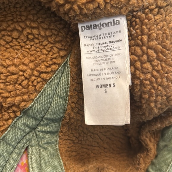Patagonia Prairie Dawn Sherpa Lined Jacket Barn Chore Military Sz s - Picture 8 of 9